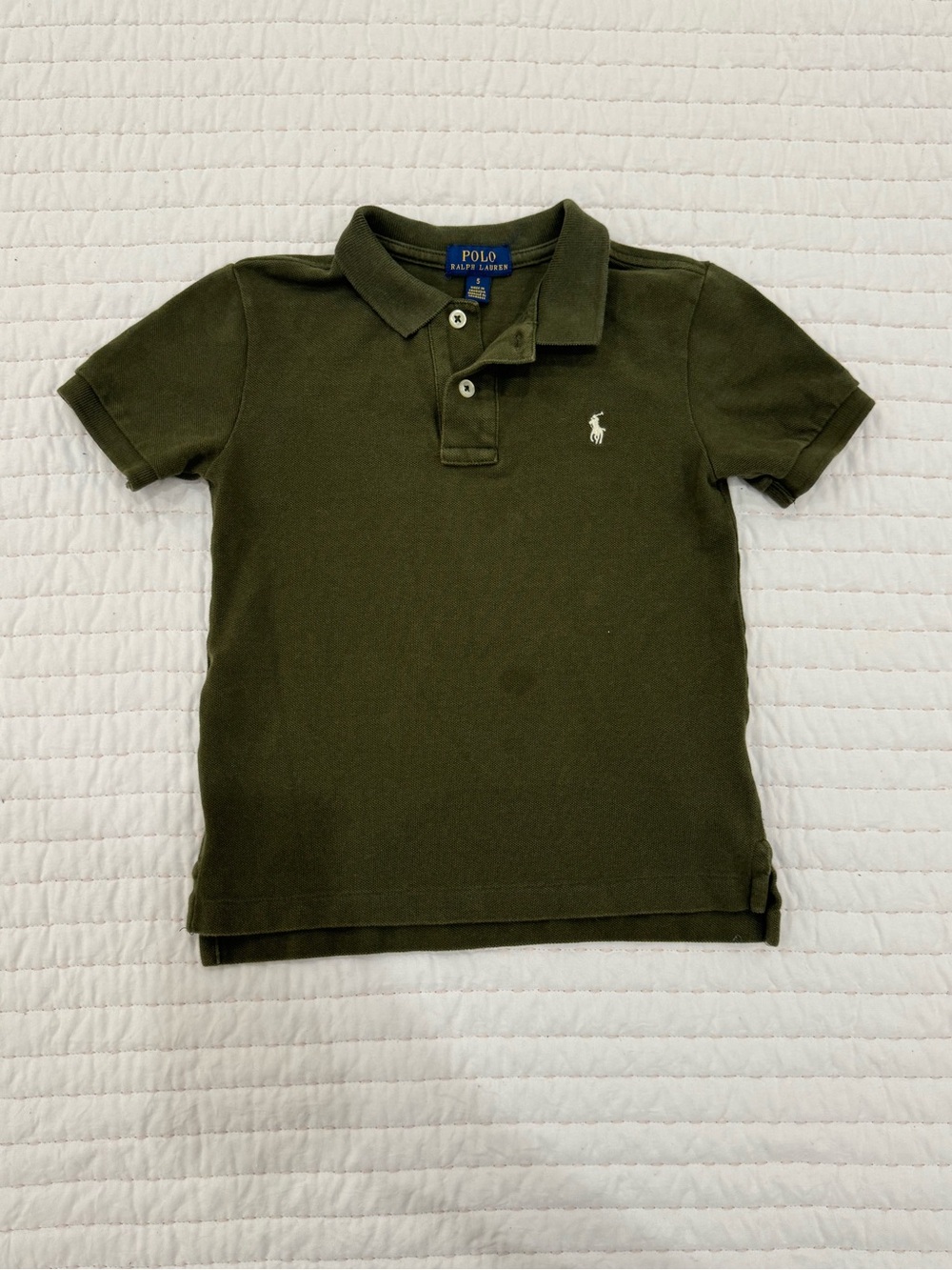 Polo by Ralph Lauren Boys Olive Polo with Embroidered Pony